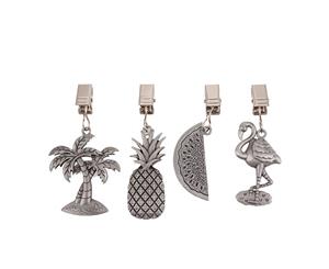 D.Line Pewter Tablecloth Weights Tropical Set of 4