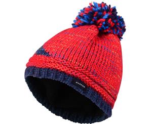 Dare 2b Boys Ice Champ Acrylic Knit Fleece Lined Beanie Hat - Code Red