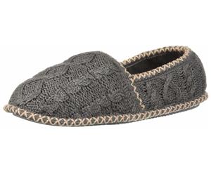 Dearfoams Women's Quilted Cable Knit Closed Back Slipper