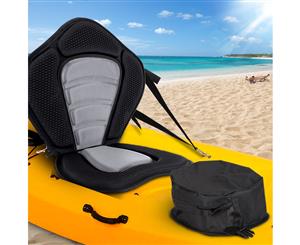 Deluxe Padded Kayak Canoe Seat Adjustable Backrest with Straps Brass Snap Hooks