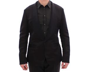 Dolce & Gabbana Black Silk Slim Fit Blazer