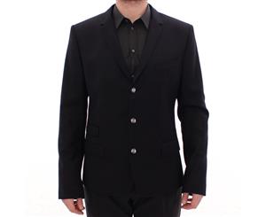 Dolce & Gabbana Black Wool Slim Fit Blazer