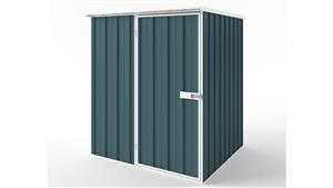 EasyShed S1515 Tall Flat Roof Garden Shed - Torres Blue