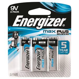 Energizer 9V Max Plus Batteries - 3 Pack
