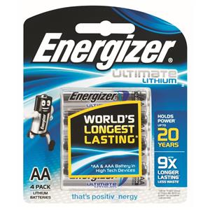 Energizer Lithium AA Batteries (4-Pack)