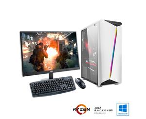 Esports Gaming PC Bundle Ryzen 3 2200G | RX 570 4GB + 24" Monitor [8-240-550-A320-W10-24-KBM]