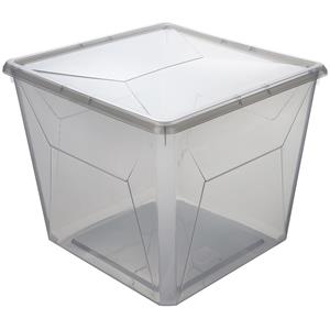 Ezy Storage 16L Grey Karton Storage Container With Snap On Lid