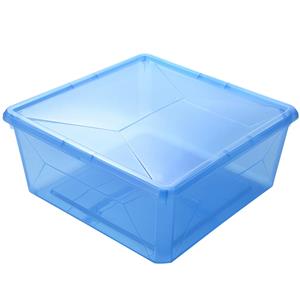 Ezy Storage 8.6L Blue Karton Storage Container With Snap On Lid