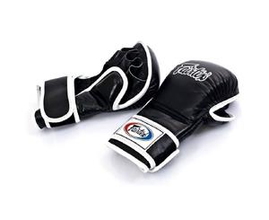 FAIRTEX-Double Wrist Wrap Closure MMA Sparrring Gloves (FGV15) - Black