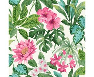 Fine Decor Tropica Rainforest Wallpaper Pink (FD42474-BUR)