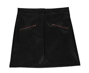 Firetrap Girls PU Mini Skirt Junior - Black Matt