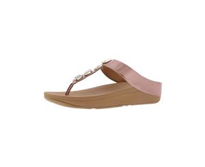 Fitflop Womens Fino Shellstone Jeweled Slip On Thong Sandals