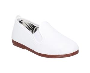 Flossy Childrens/Kids Junior Arnedo Slip On Shoe (White) - FS6214