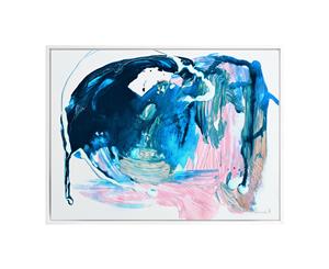 Flow canvas art print - 75x100cm - White