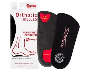 Foot Bio-Tec 3/4 Size High Density Orthotic Insoles