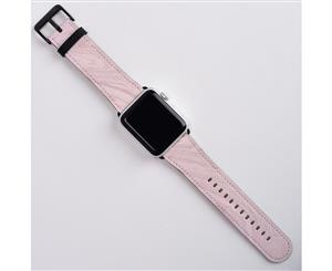 For Apple Watch Band (38mm) Series 1 2 3 & 4 Vegan Leather Strap Marble Pink