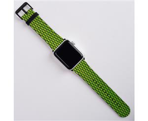For Apple Watch Band (38mm) Series 1 2 3 & 4 Vegan Leather Strap iWatch Mesh