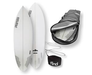 Force Blitz Polytec 5ƍ" Surfboard + Cover + Leash Package