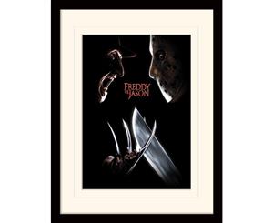 Freddy Vs Jason - Face Off Mounted & Framed 30 x 40cm Print