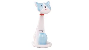 Gabroo Cat Kids Desk and Night Lamp - Blue and White