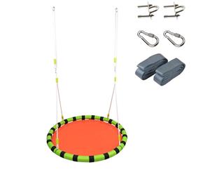 Giant 100CM Flying Saucer Tree Swing Full Set Hardwares for Indoor and Outdoor - Steel Frame