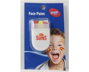 Gold Coast Suns AFL Face Paint * Team Stripes