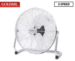 Goldair 45cm High Velocity Chrome Floor Fan