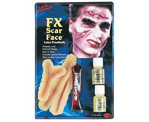 Gory Zombie Scar Face FX Prosthetic Make Up Kit