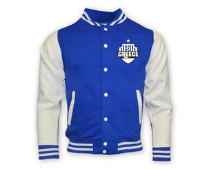 Greece College Baseball Jacket (blue)