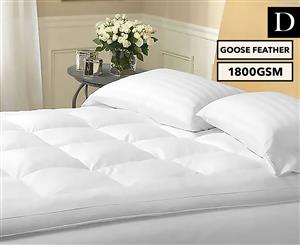 Hacienda 1800GSM Double Bed Goose Feather Topper