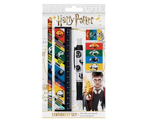 Harry Potter Hogwarts Houses 5 Piece Stationery Set (Multicoloured) - SG17574