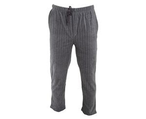 Harvey James Mens Soft Herringbone Pyjama Bottoms (Grey) - N1195