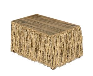 Hawaiian Party Raffia Table Skirting - Resembles Dried Grass
