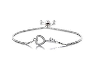 Heart Love Crystal Link Bracelet