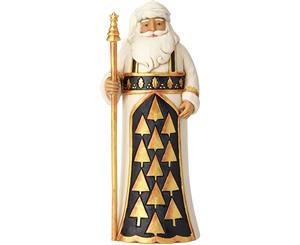 Heartwood Creek by Jim Shore Black & Gold Christmas Santa with Staff 6001434