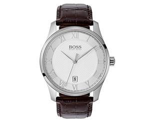 Hugo Boss Men's 41mm Master Leather Watch - Brown/Silver