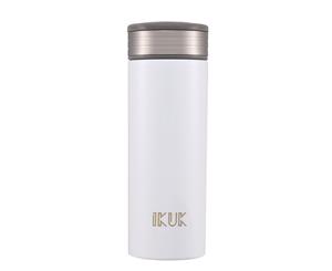 IKUK 520ml Ceramic Stainless Steel Vacuum Insulated Drink Bottle - White