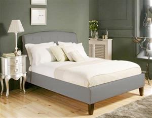 Istyle Mono Lisa Double Bed Frame Fabric Grey