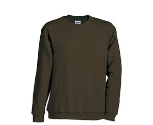 James And Nicholson Childrens/Kids Round Heavy Sweatshirt (Brown) - FU481