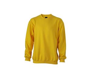 James And Nicholson Unisex Round Heavy Sweatshirt (Sun Yellow) - FU479