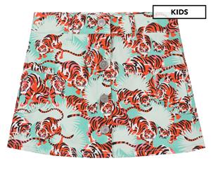 KENZO Girls' Tiger Skirt - Nile Green