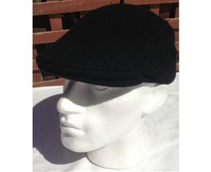 Kangol Wool Ivy Hat Cap Men's Warm Classic Winter Flat Driving Hat - Black - Black