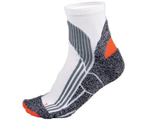 Kariban Proact Mens Technical Breathable Sports Socks (White/ Grey/ Orange) - RW4235