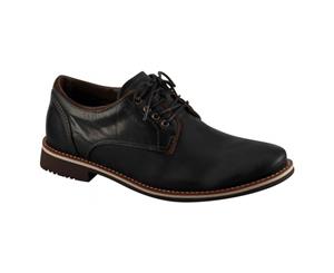 Kildare Shoes Mens Steve Comfort Dress Shoes in Black Leather