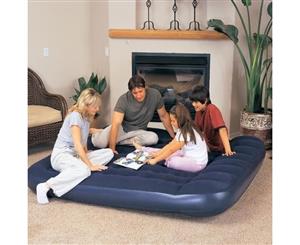 King Size Inflatable Air bed Mattress w/ pillow & Foot Pump