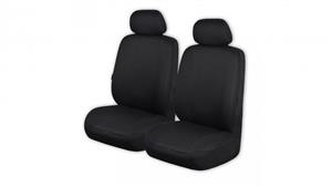 Knitted Polyester Seat Cover Fronts Only - Black