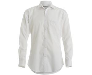 Kustom Kit Mens Premium Long Sleeve Oxford Shirt (White) - BC3721