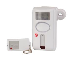 LA5217 Motion Activated Alarm Remote a Delay Feature To Give You Time To Leave the Room MOTION ACTIVATED ALARM