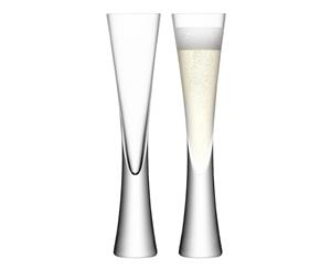 LSA Moya 2 Piece Glass Champagne Flute Set 170ml