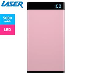 Laser 5000mAh Portable Power Bank - Pink